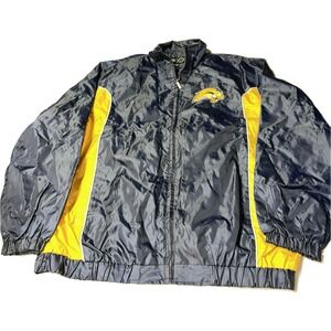 Vintage Buffalo Sabres NHL G-III Men's 2XL Navy Gold Windbreaker Full Zip Hockey